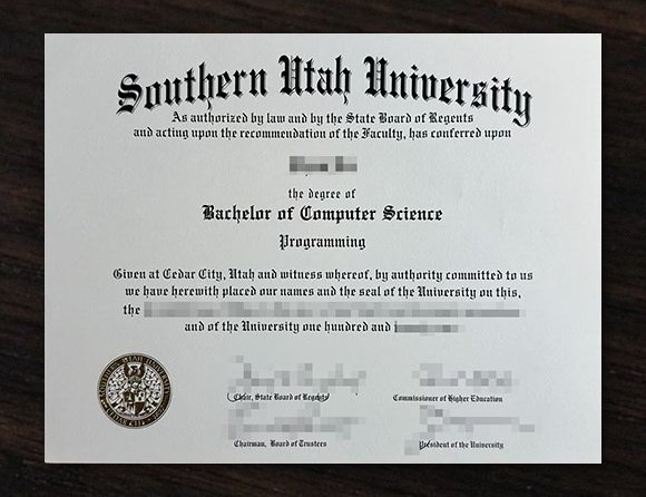 Southern Utah University diploma