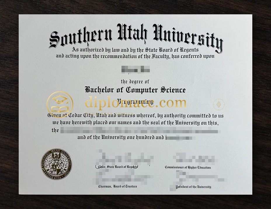 Southern Utah University diploma