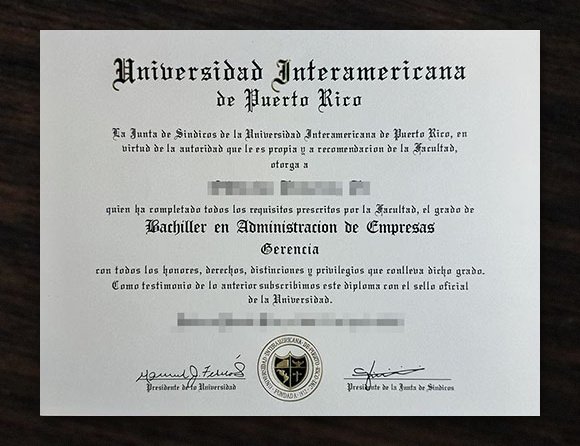 Universidad Interamericana de Puerto Rico diploma-1